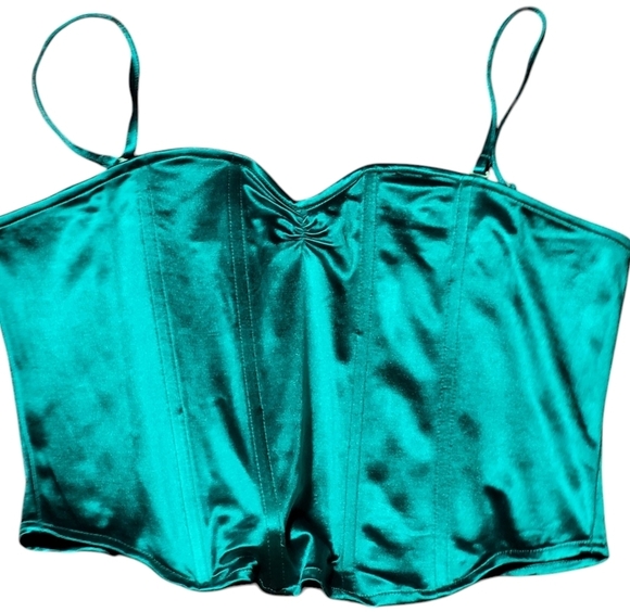 Womens Jade Sleeveless Adjustable Spaghetti Strap Zip Back V-Neck Satin Top - Picture 10 of 14